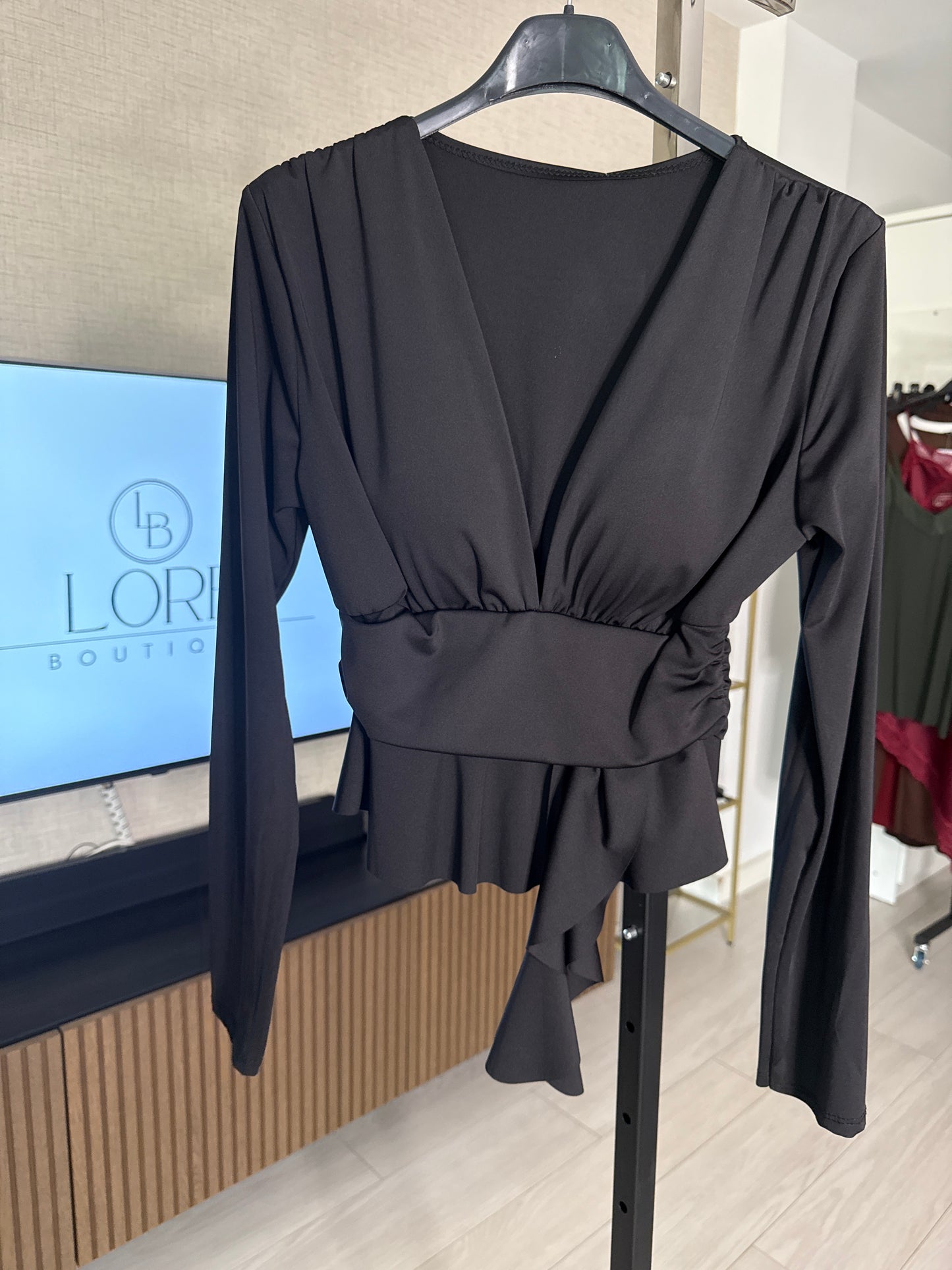 Blusa lycra escote V