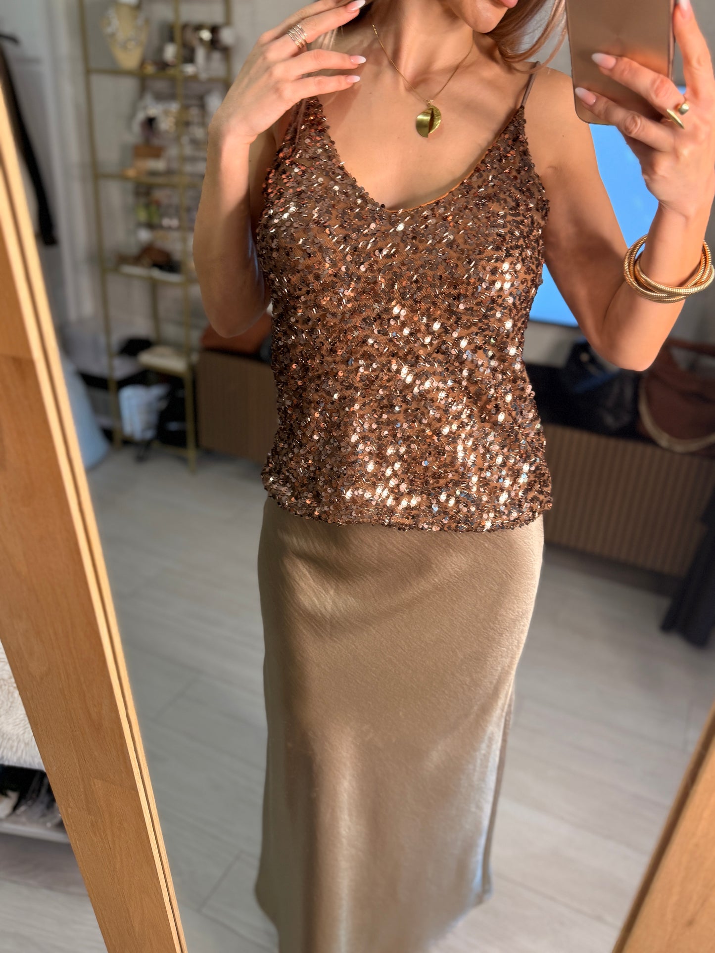 Top tirantes lentejuelas Natalia