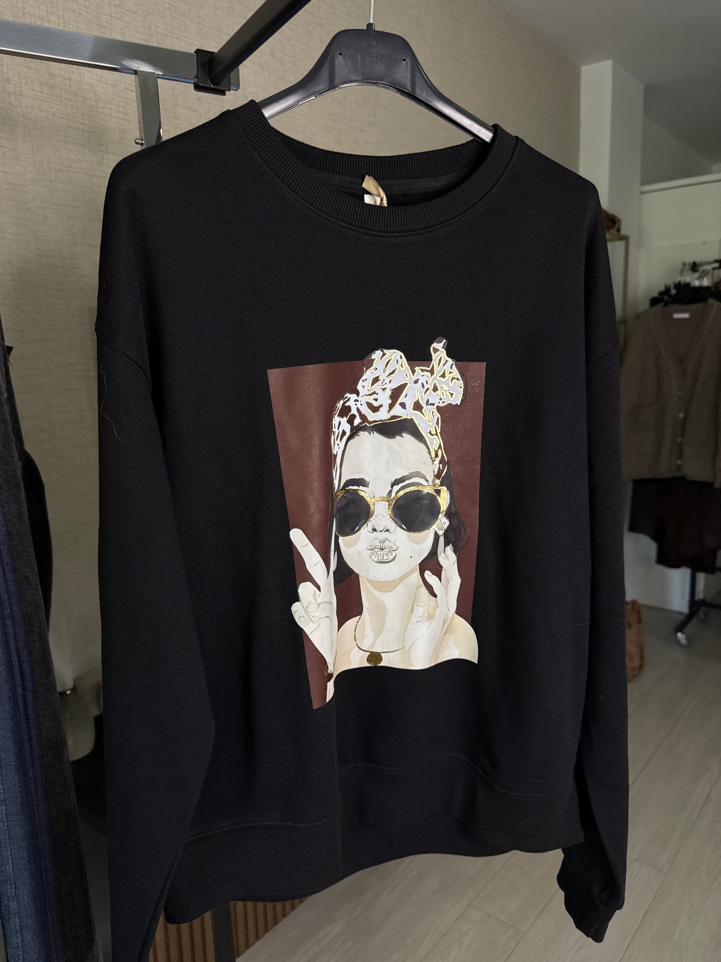 Sudadera algodón estampada