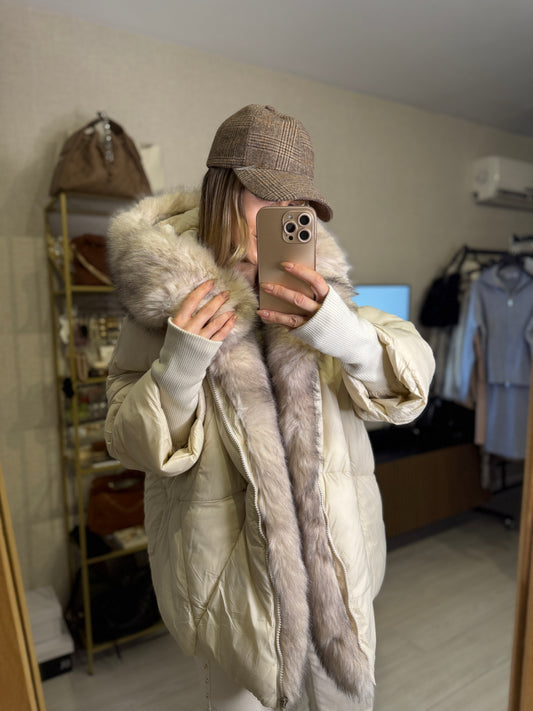 Abrigo plumas oversize