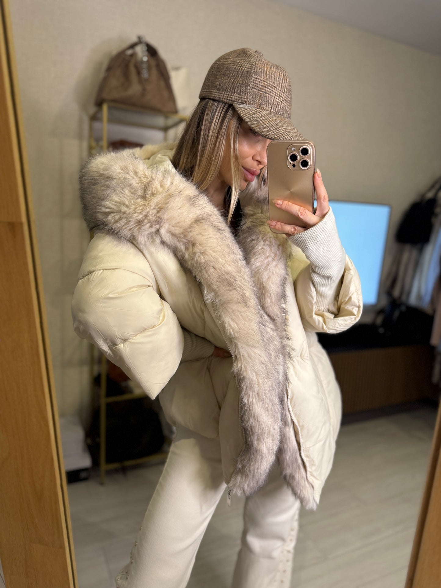 Abrigo plumas oversize