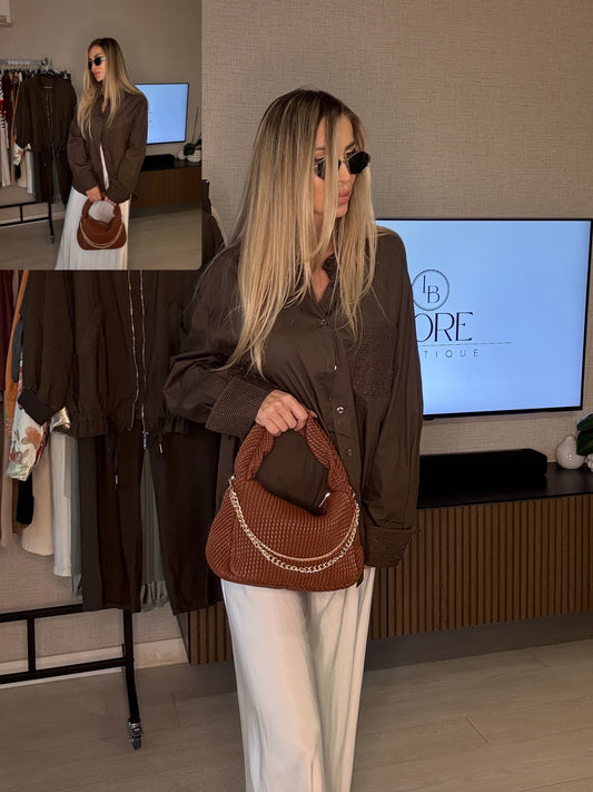 Camisa oversize cristales