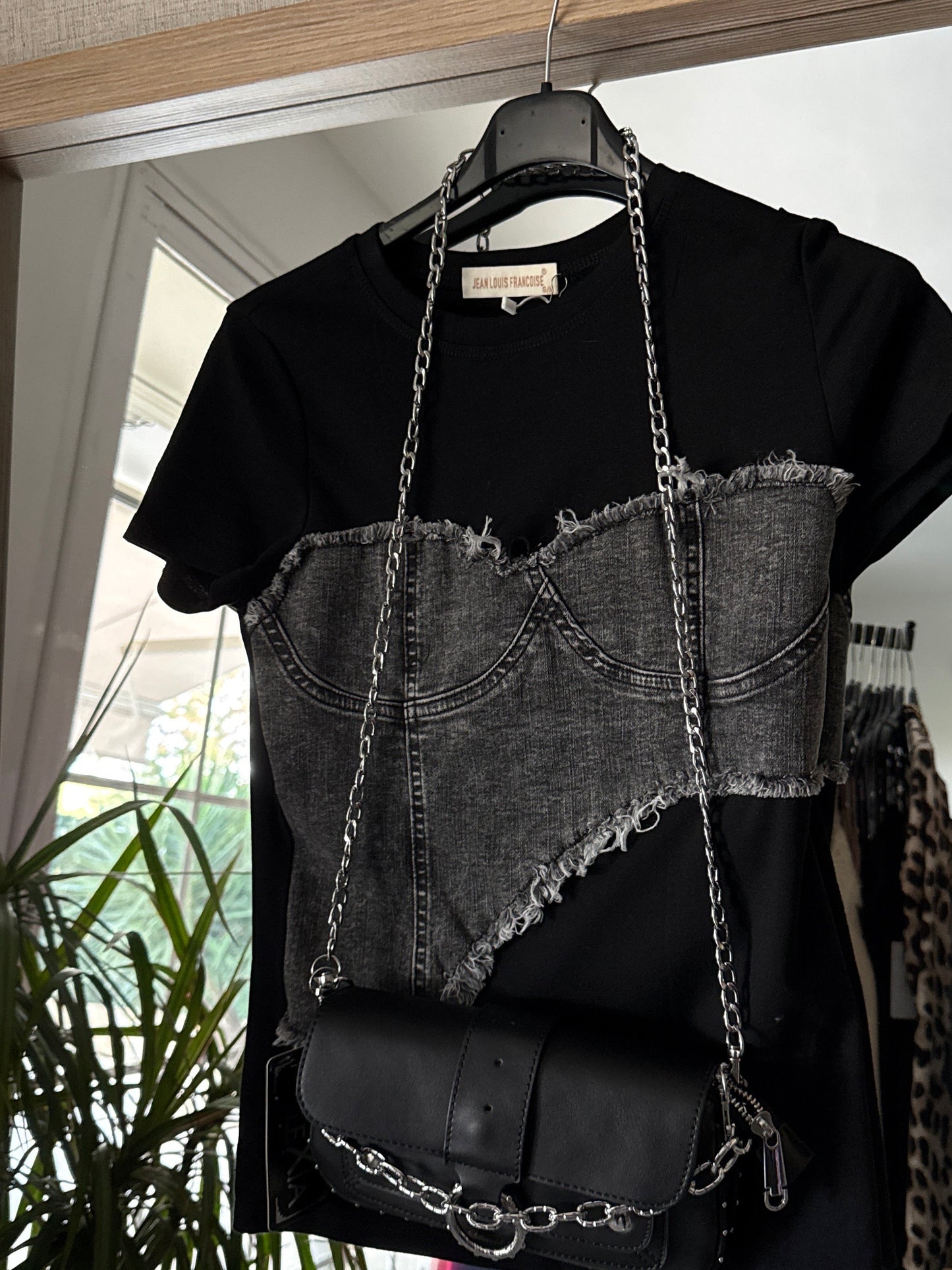 Camiseta denim gris