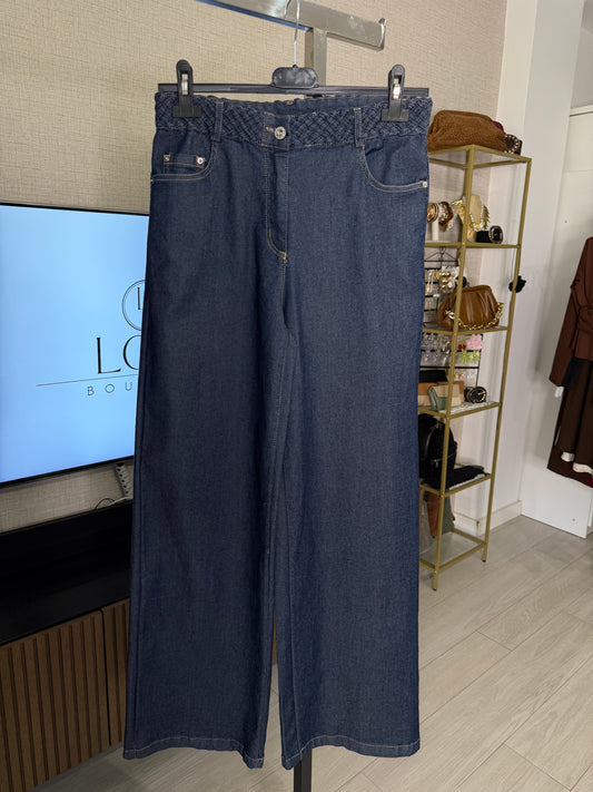 Pantalón cintura bordada