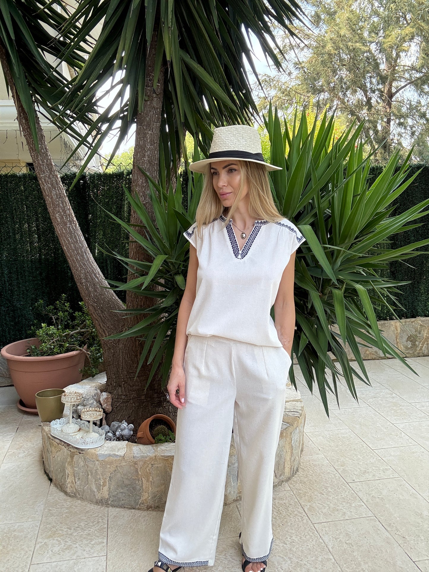 Conjunto lino Natural