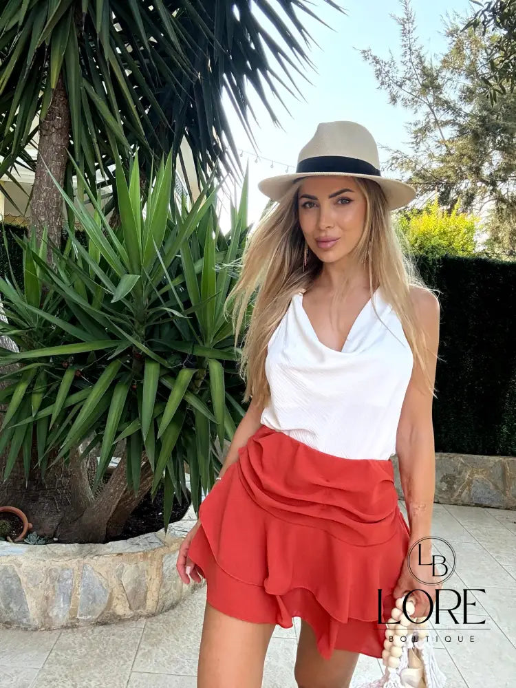 Falda pantalón con volantes Lia