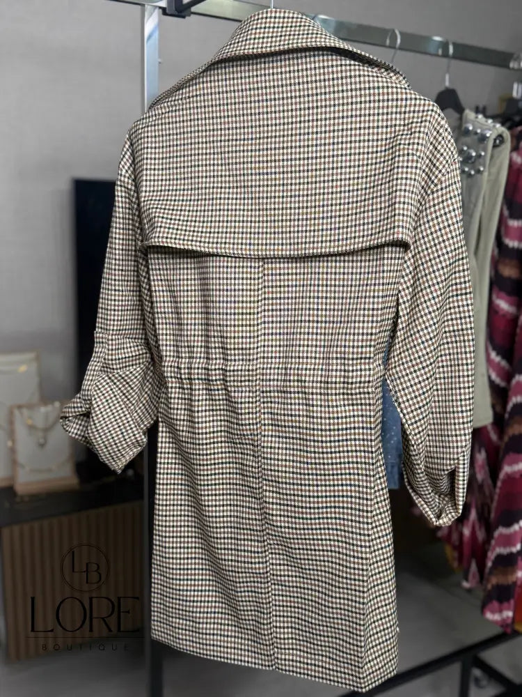 Trench cuadros Talla única