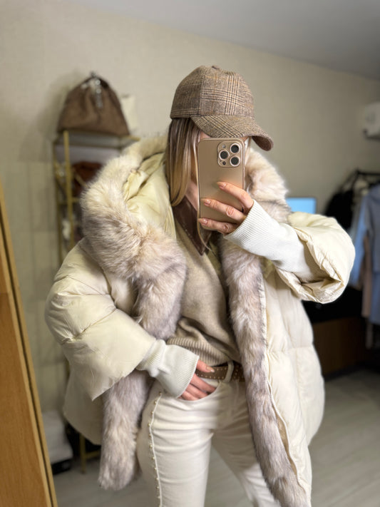 Abrigo plumas oversize