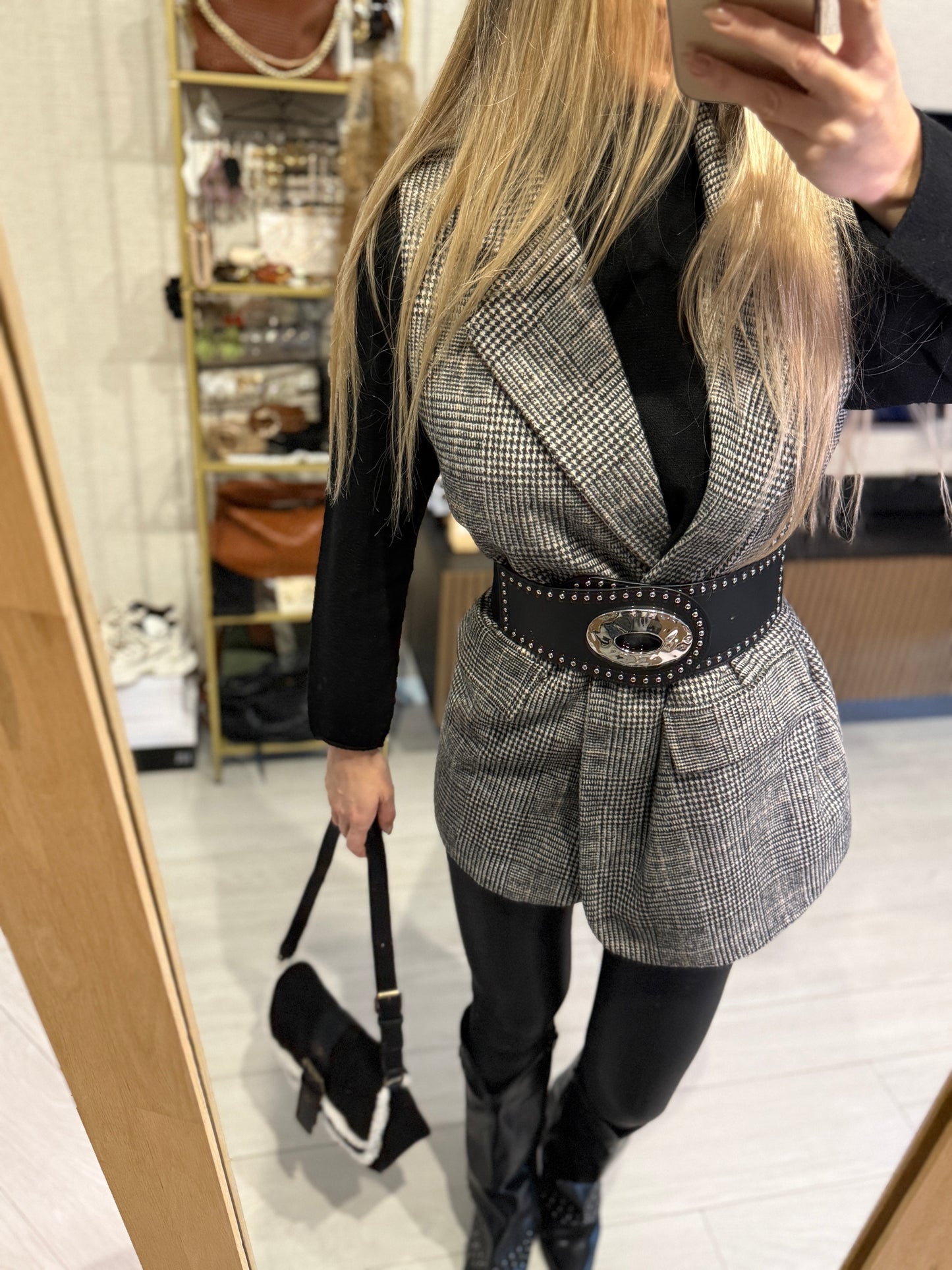 Chaleco cuadros Vichy