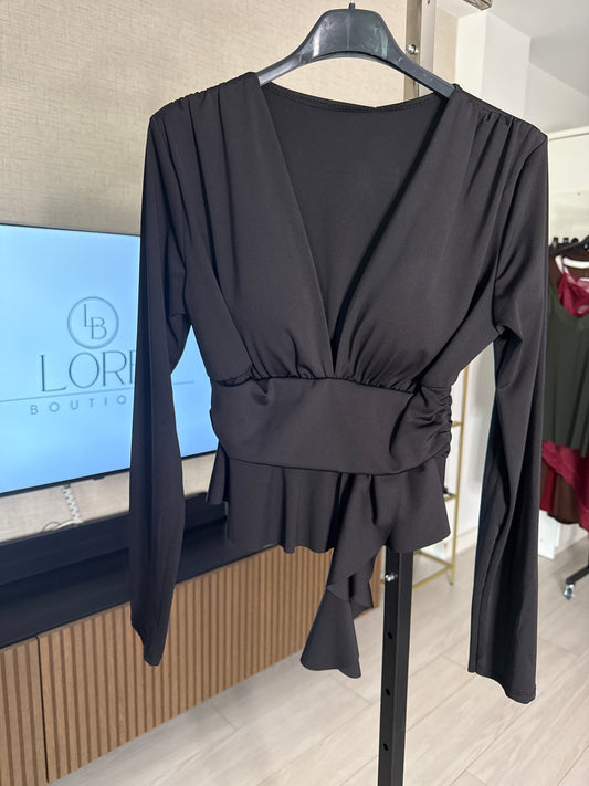 Blusa lycra escote V