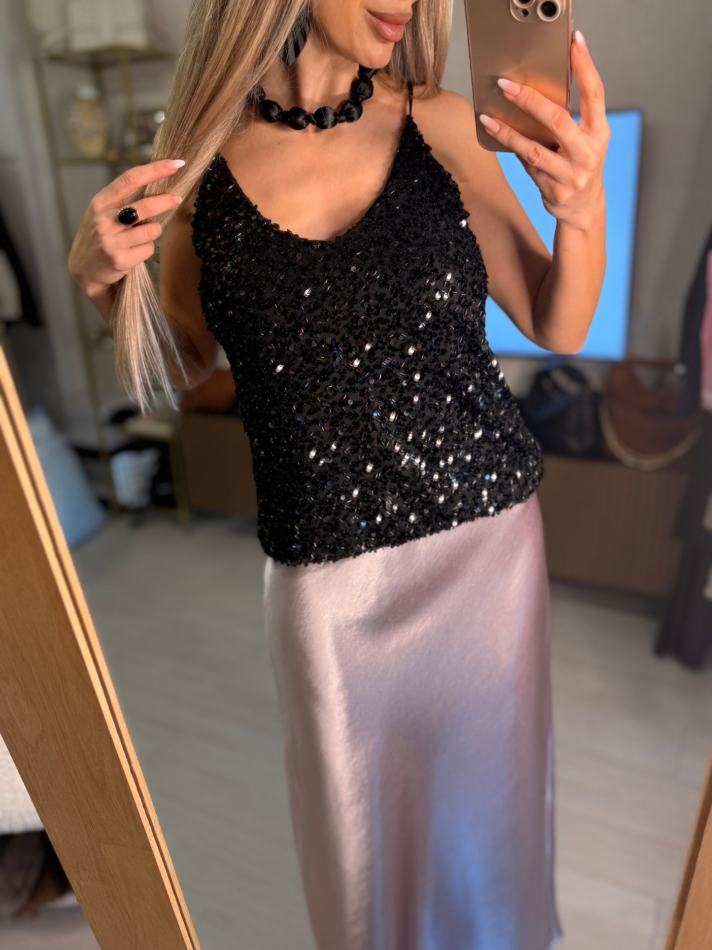 Top tirantes lentejuelas Natalia