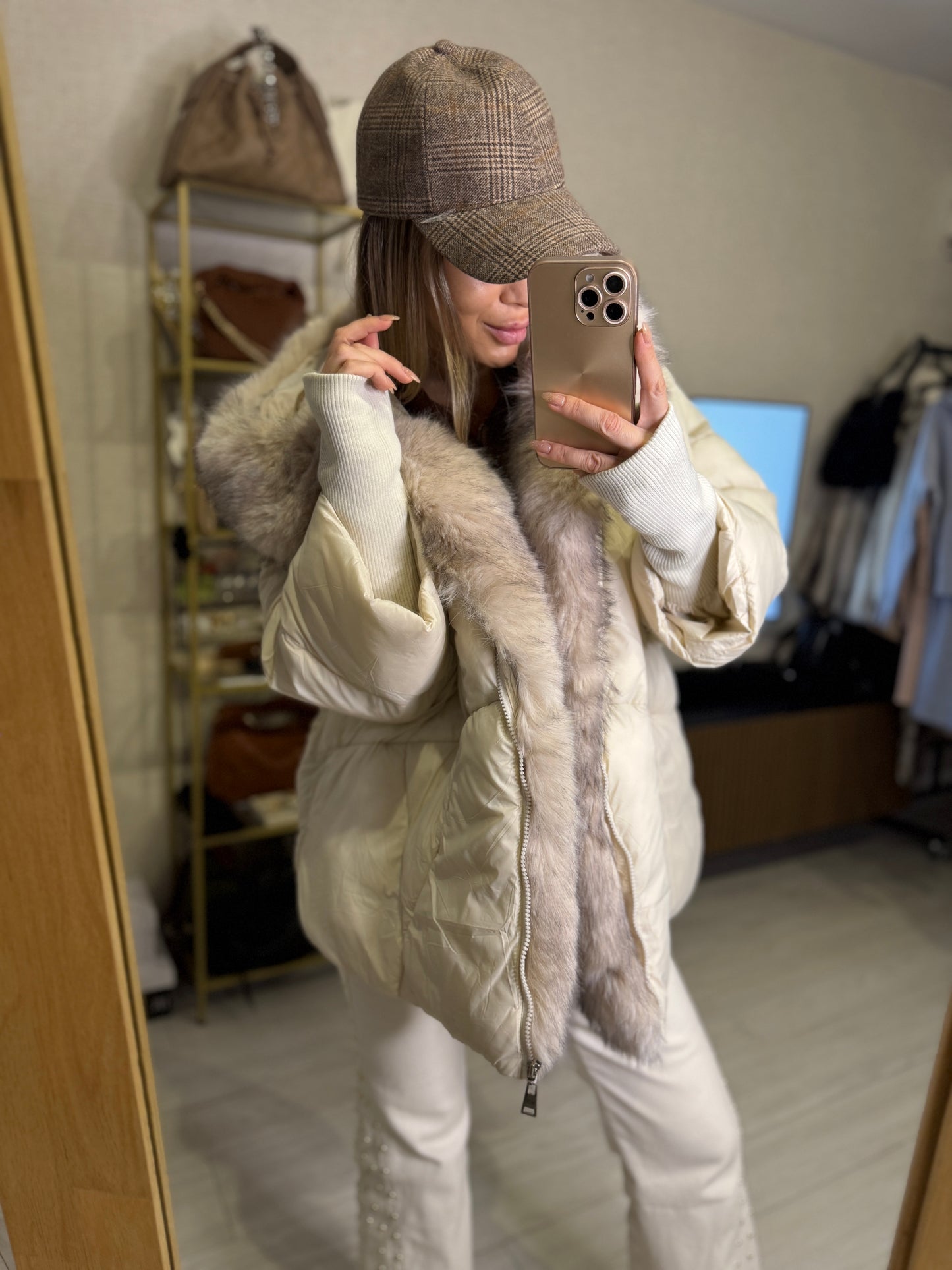 Abrigo plumas oversize