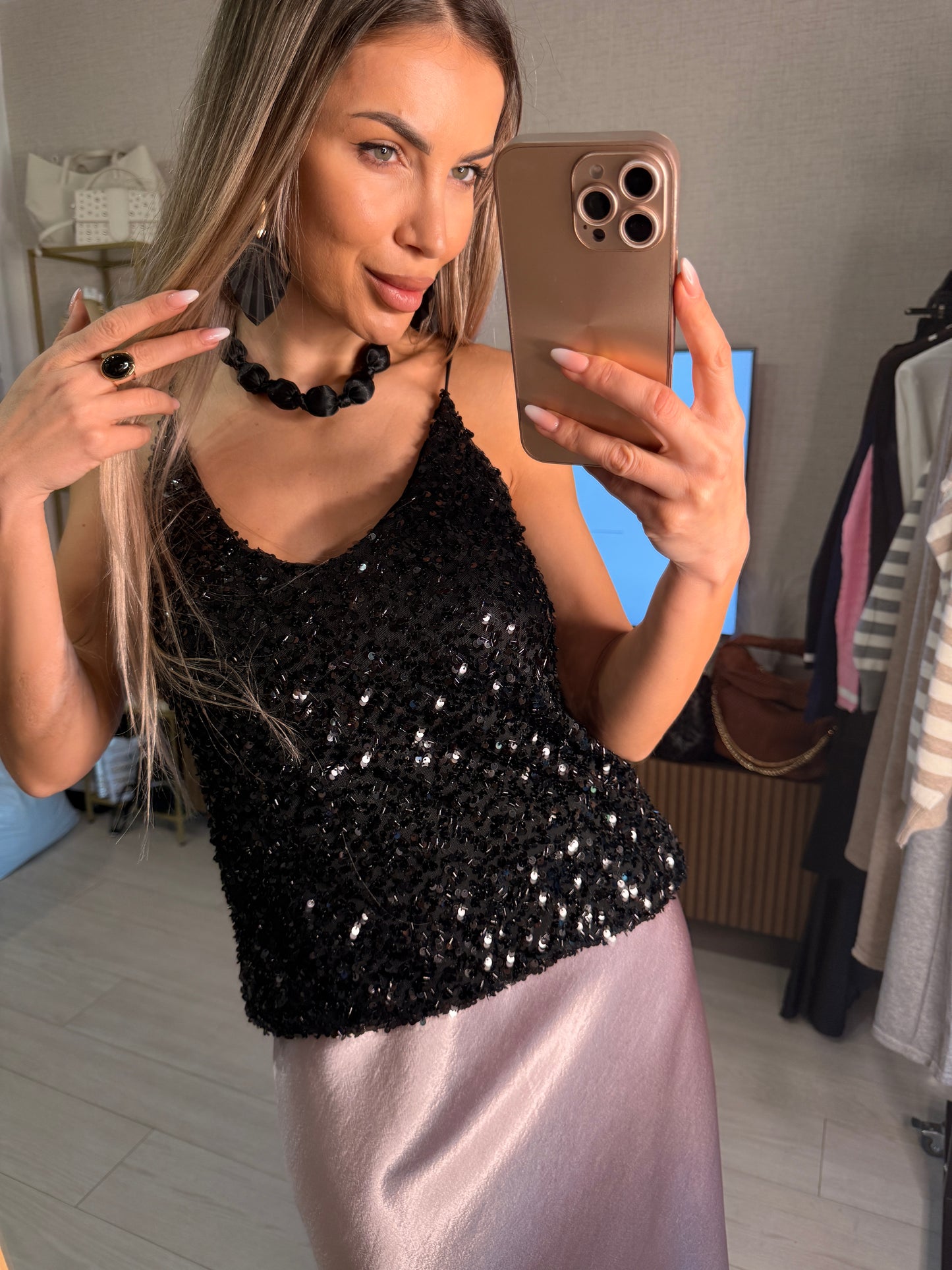 Top tirantes lentejuelas Natalia