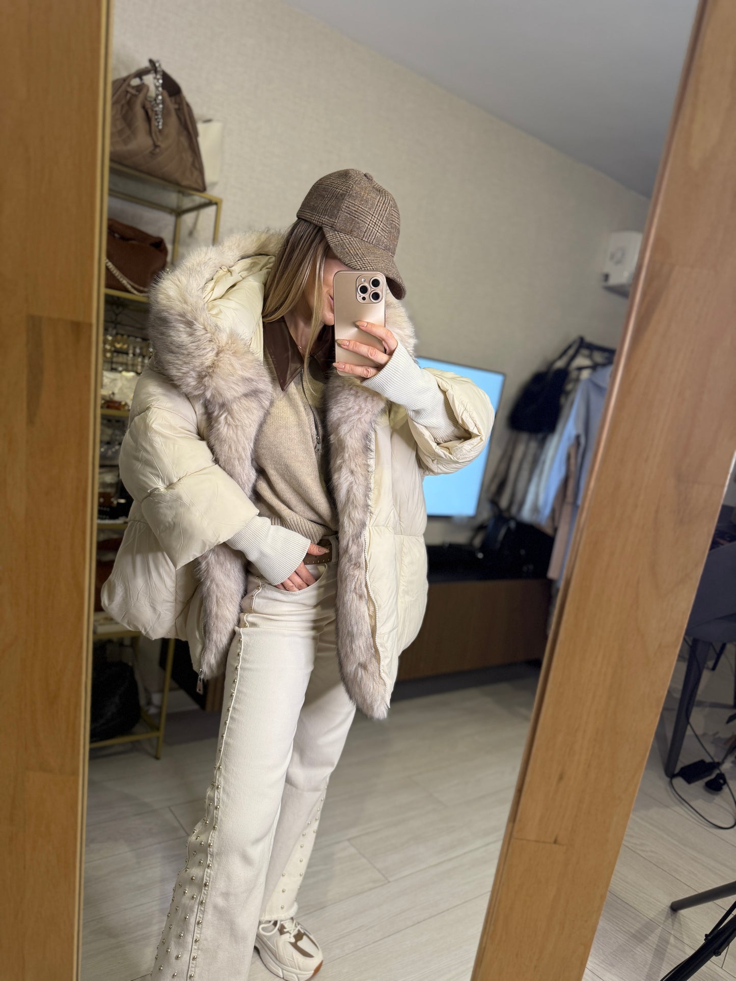 Abrigo plumas oversize