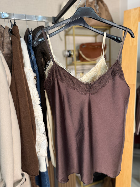 Top lencero satinado