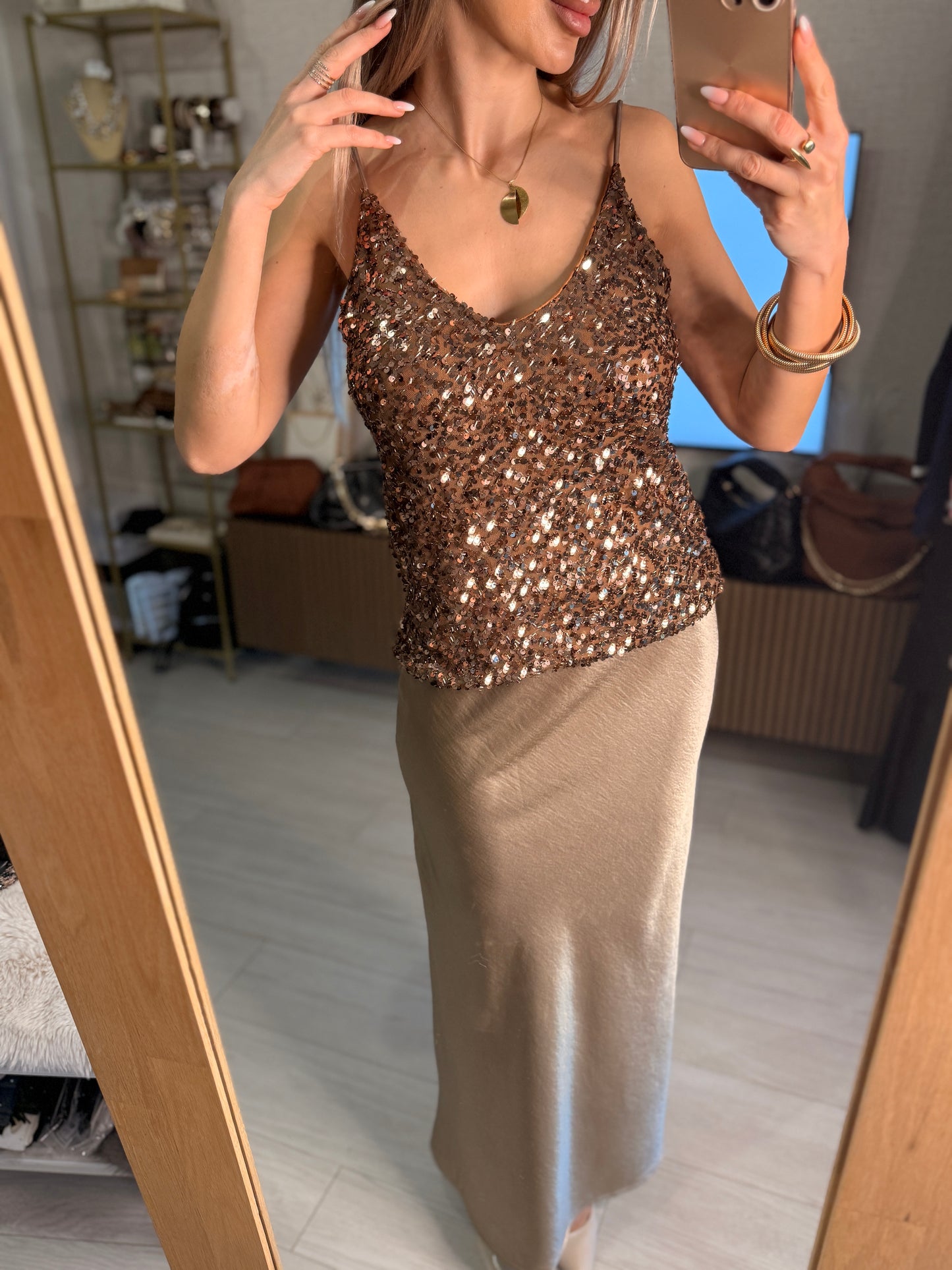 Top tirantes lentejuelas Natalia