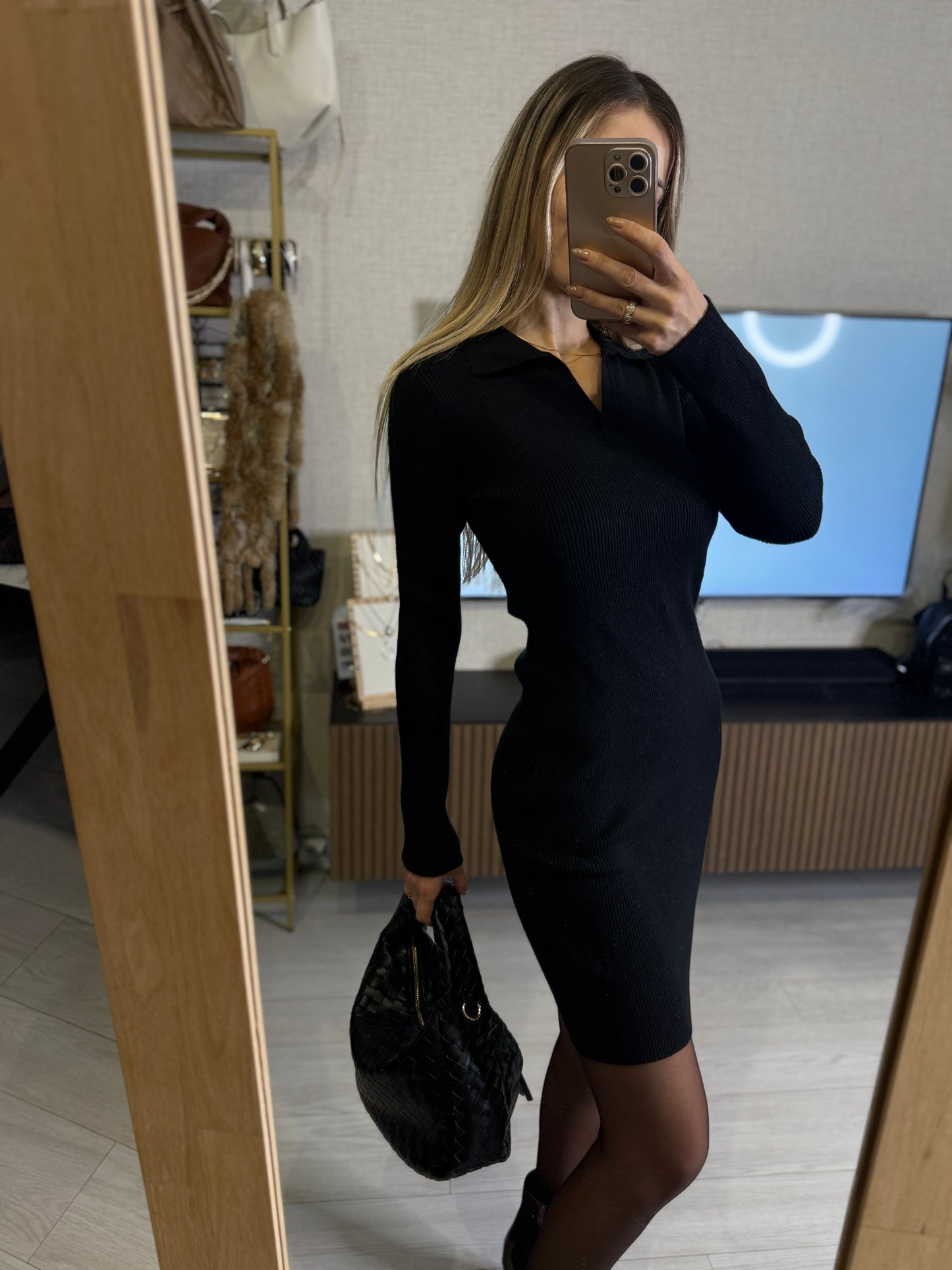 Vestido punto metalizado