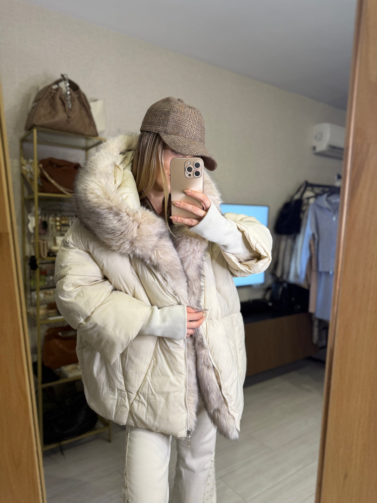 Abrigo plumas oversize