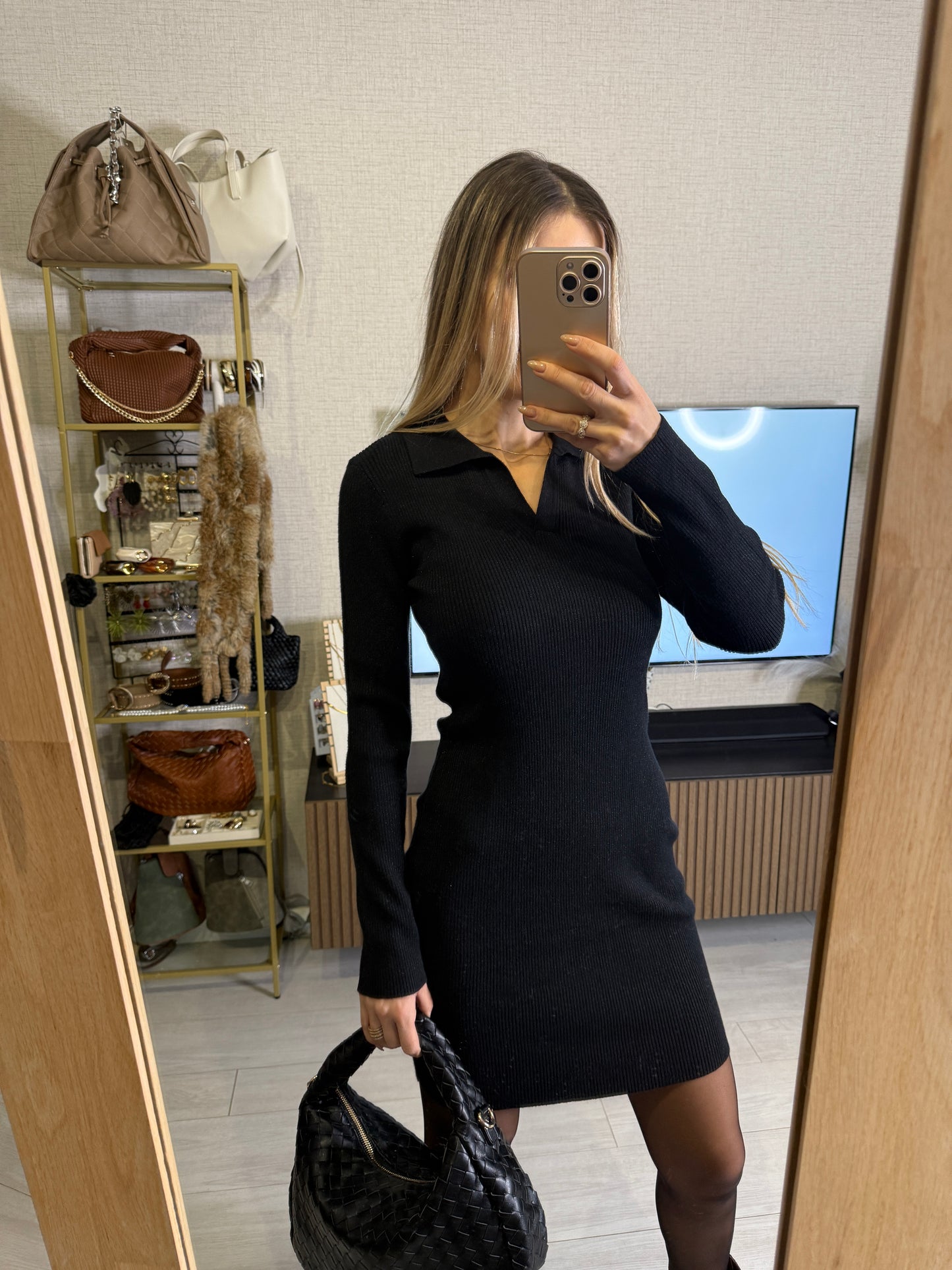 Vestido punto metalizado