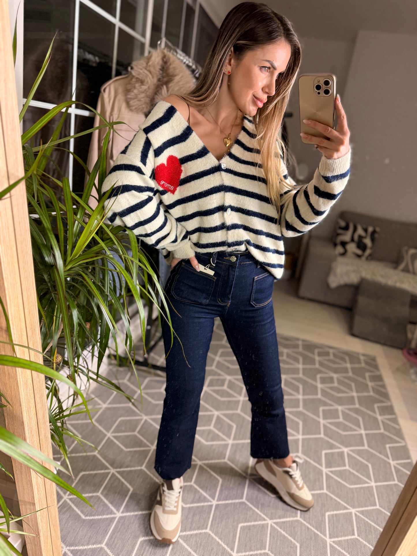 Jeans Comfort Crop Marino