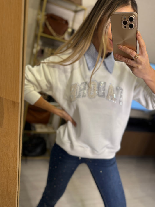Sudadera J’adore brillo